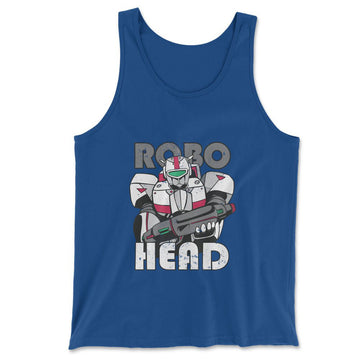 Robo Head Men/Unisex Tank in True Royal color